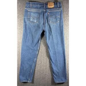Vintage Levis 505 Regular Fit Straight Leg Jeans Men's 38x32 Orange Tab 90s